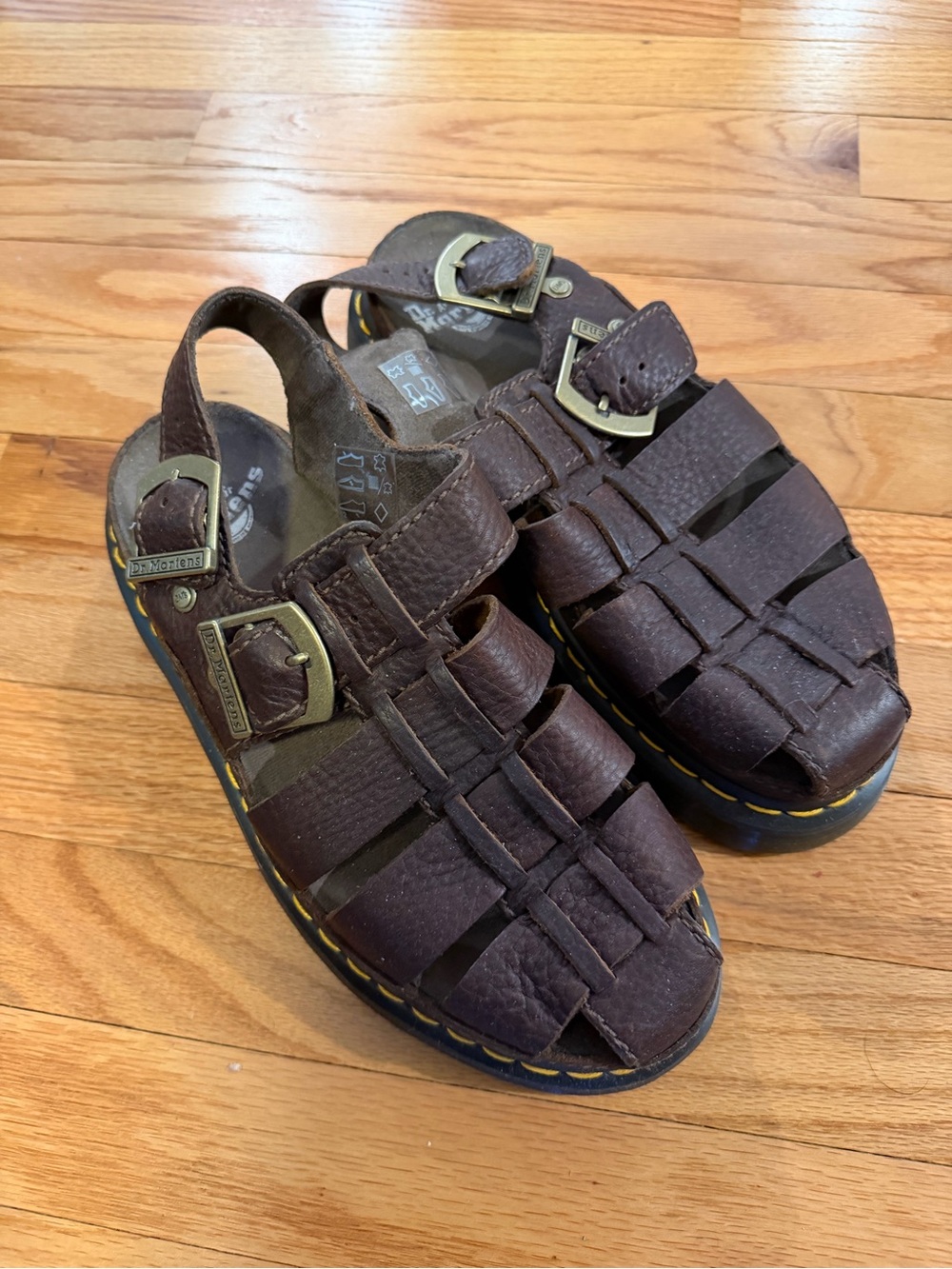 Dr. Martens Brown Leather Fisherman Sandals